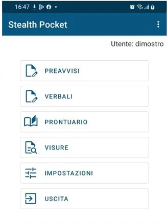 App Mobile Polizia Locale - Dashboard
