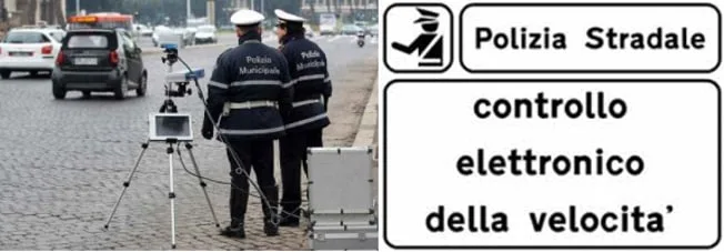 Autovelox in uso dalla Polizia Locale